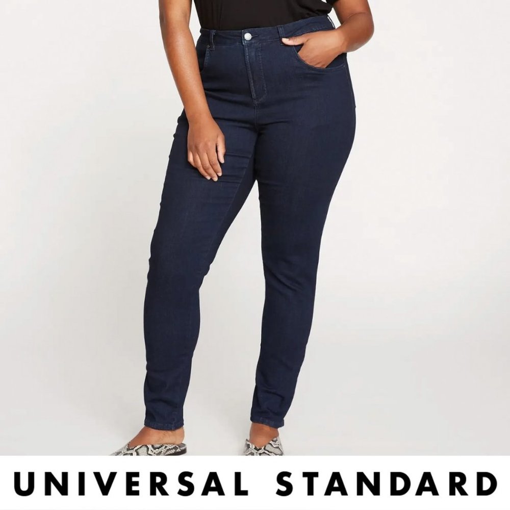 Seine High Rise Skinny 32" Jeans in Dark Indigo (18)